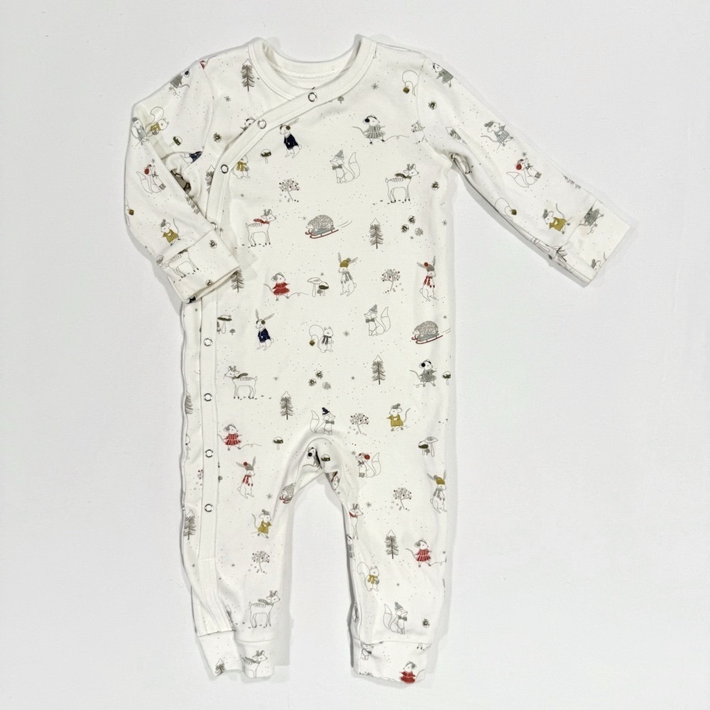 Pehr Baby Kimono Romper Boys 12-18M Girls Magical Winterland Organic Cotton Fall